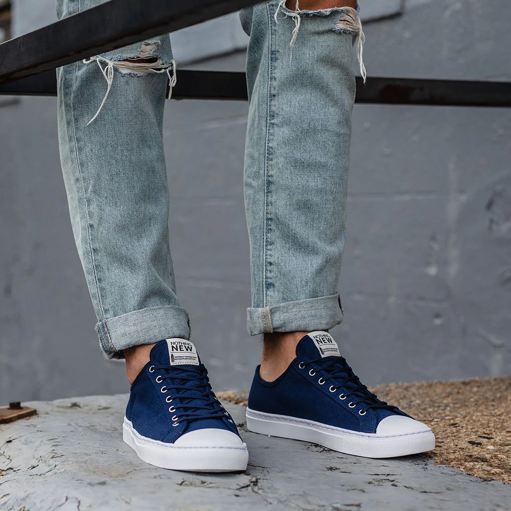 Men's Classic Low Top | Navy x White - Image 7