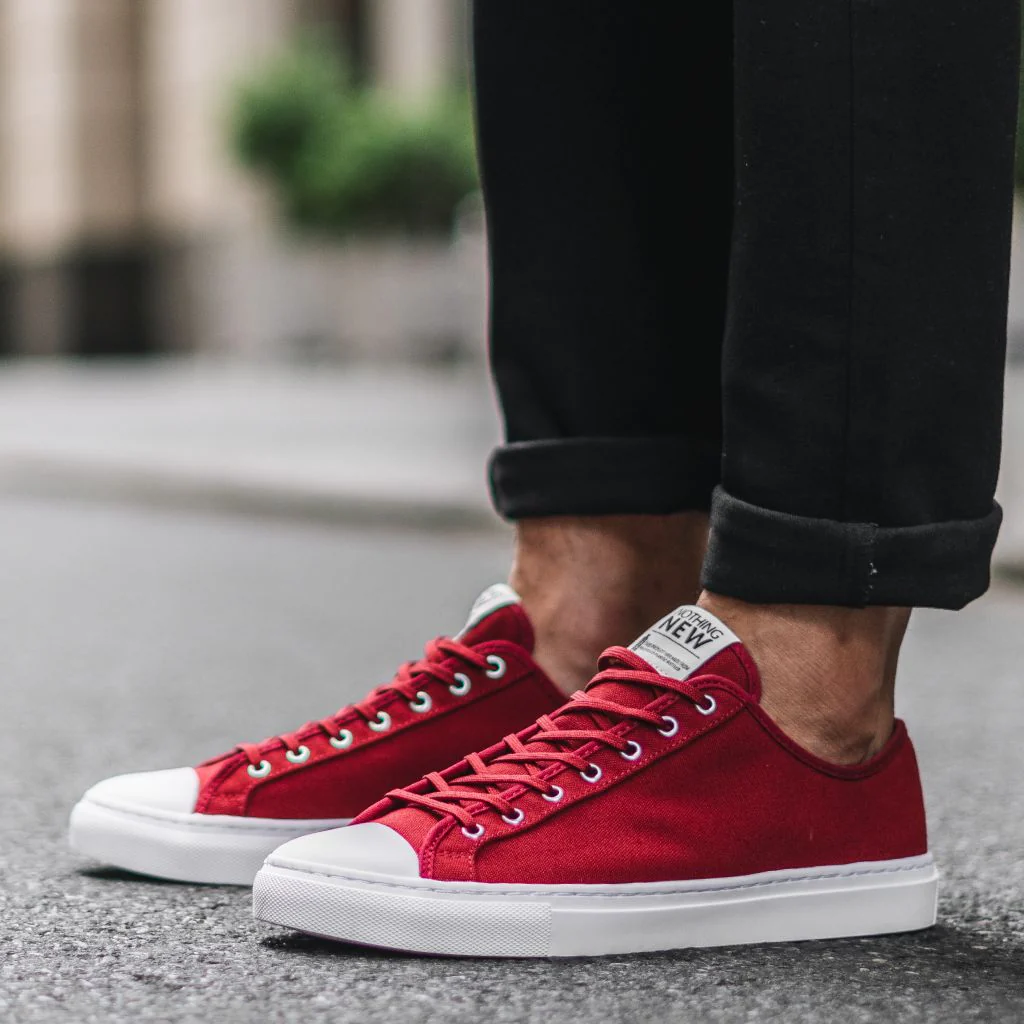 Men's Classic Low Top | Red x White - Image 8